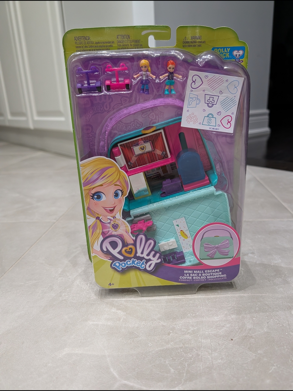 Polly Pocket Mini Mall Escape Playset Dolls Scooters Compact NIB